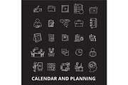 Calendar and planning editable line