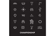 Championship editable line icons