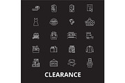 Clearance editable line icons vector