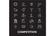 Competition editable line icons