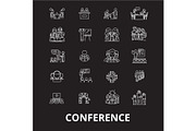 Conference editable line icons