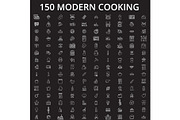 Cooking icons editable line icons