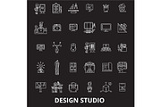 Design studio editable line icons