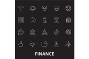 Finance editable line icons vector