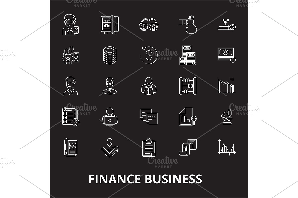 Finance business editable line icons in Illustrations - product preview 8