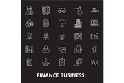 Finance business editable line icons