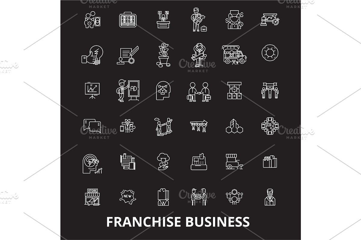 Franchise business editable line in Illustrations - product preview 8
