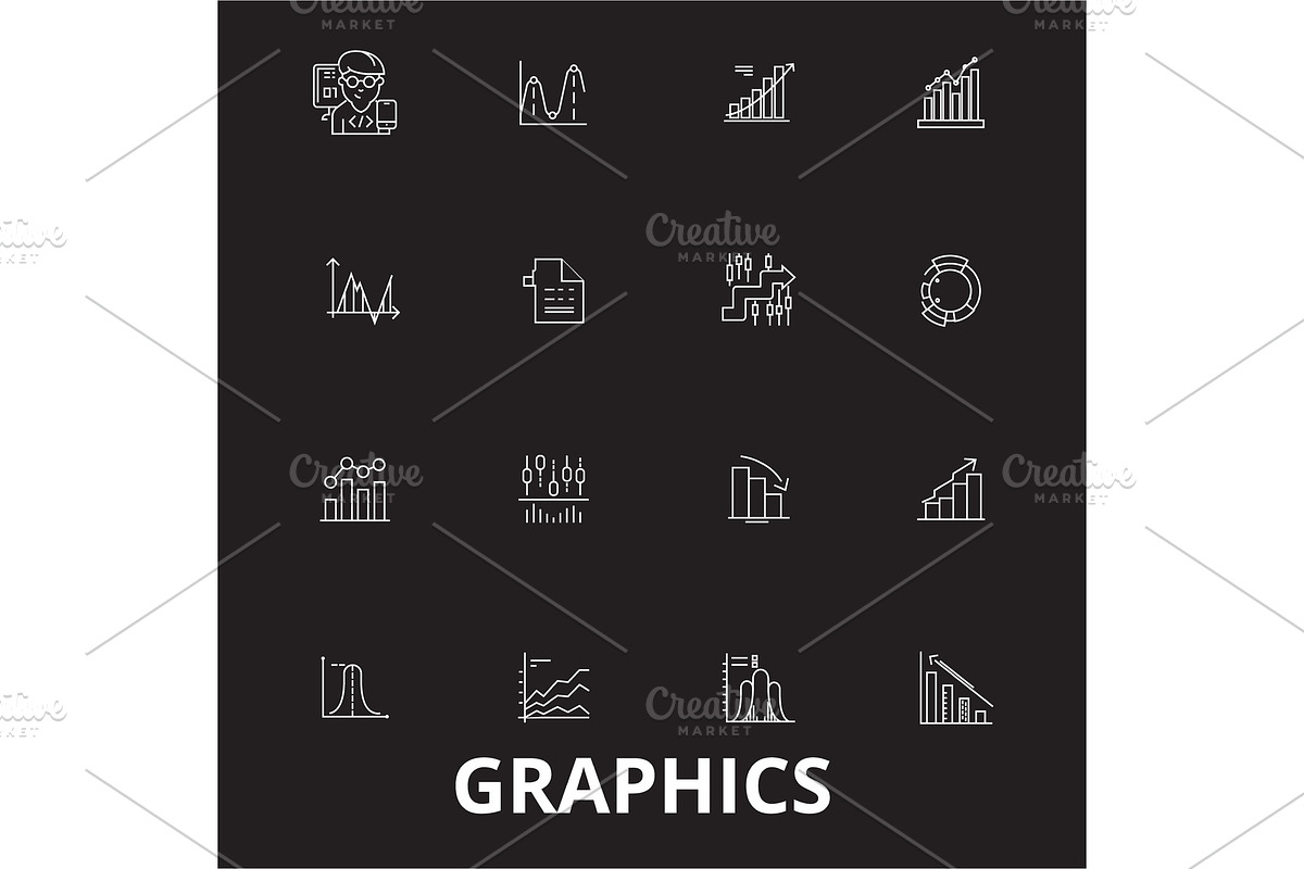 Graphics editable line icons vector in Illustrations - product preview 8