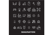 Imagination editable line icons