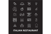 Italian restaurant editable line