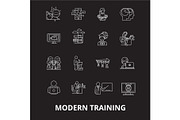 Modern training editable line icons
