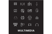 Multimedia editable line icons