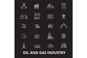Oil and gas industry editable line