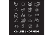 Online shopping  editable line icon