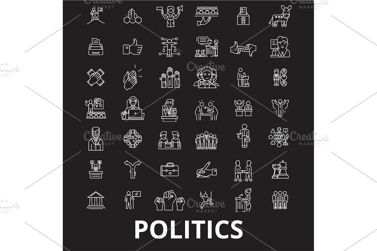 Politics editable line icons vector in Illustrations - product preview 8