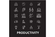 Productivity editable line icons