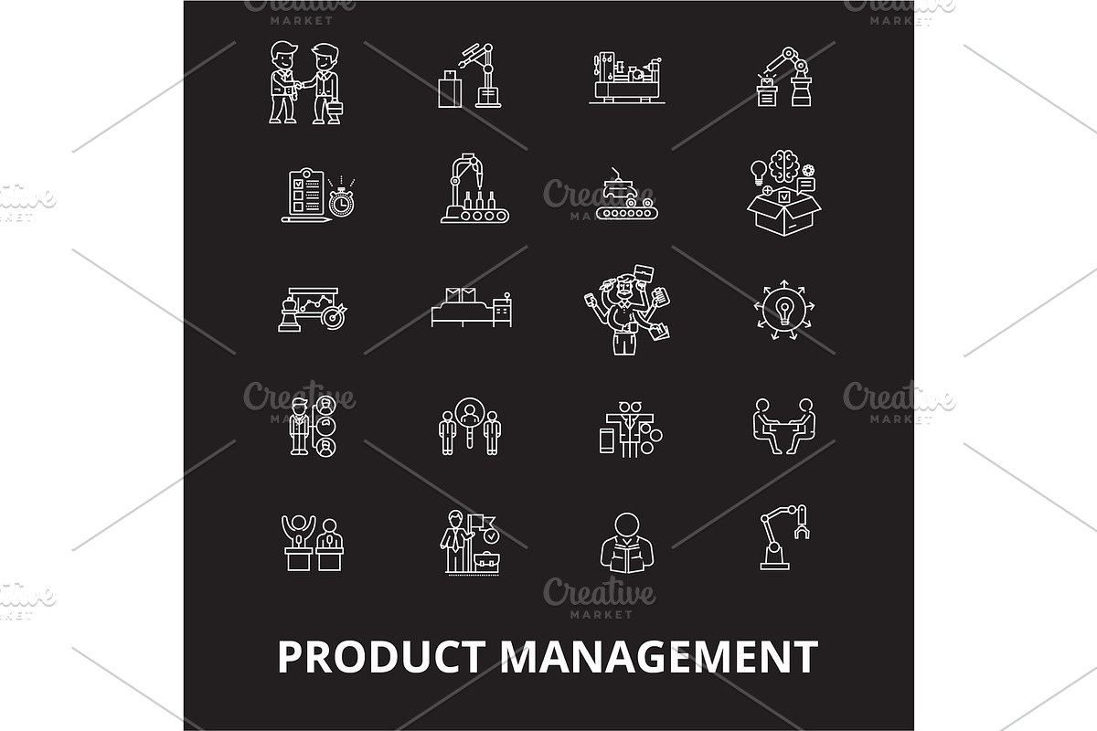 Project management icons editable in Illustrations - product preview 8