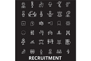 Recruitment editable line icons