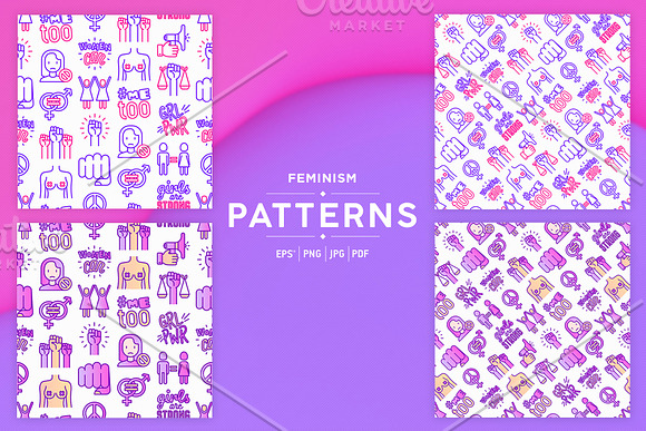 Feminism Patterns Collection in Patterns - product preview 4