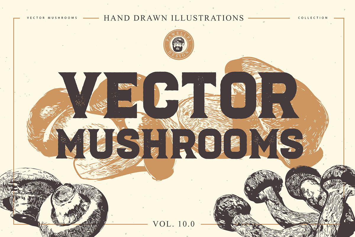VECTOR MUSHROOMS BUNDLE 10.0 in Illustrations - product preview 8