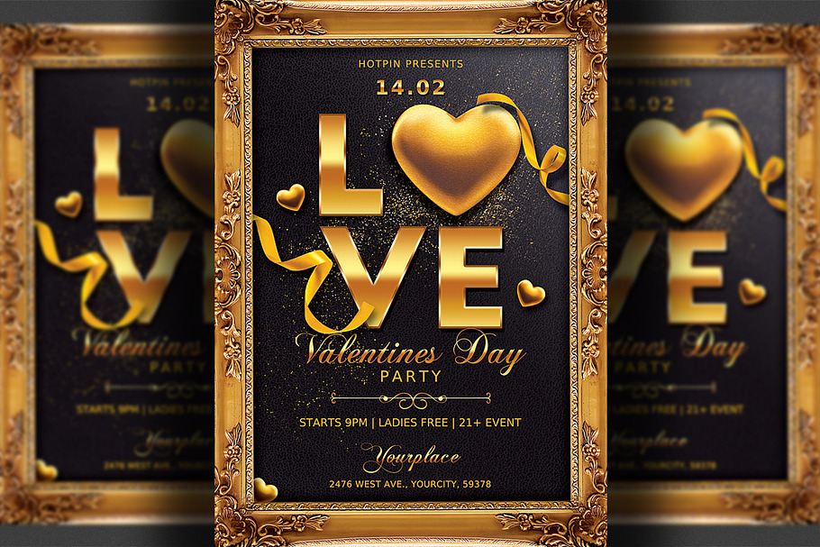 Valentines Day Flyer Invitation in Flyer Templates - product preview 8