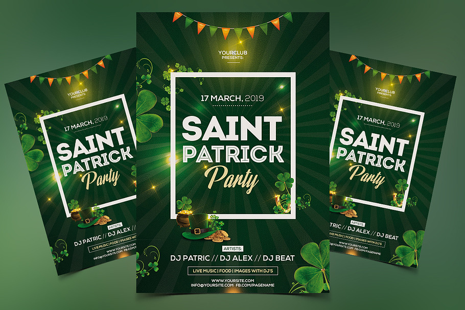 St Patricks Event PSD Flyer Template in Flyer Templates - product preview 8