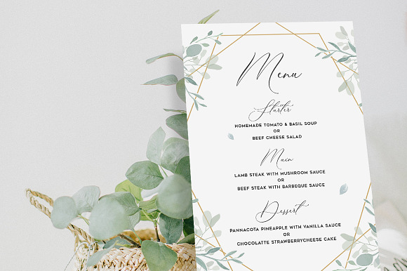Geometric Wedding Invitation in Card Templates - product preview 3