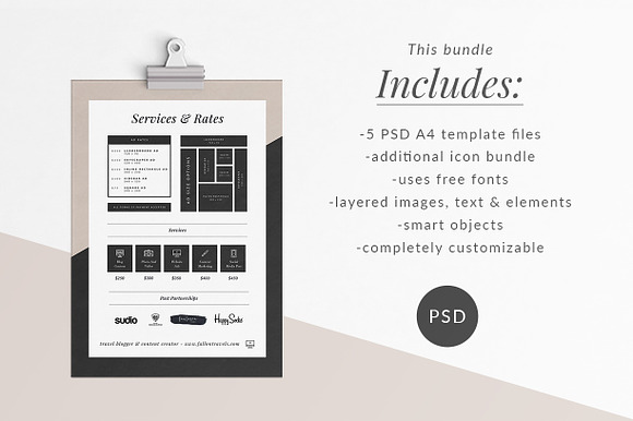 Blog Media Kit Template in Instagram Templates - product preview 1