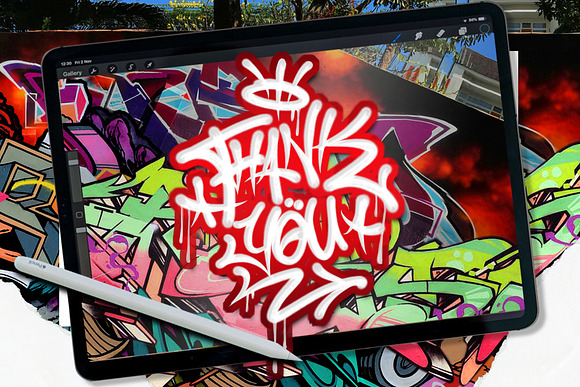 PROCREATE GRAFFITI BOMBING in Photoshop Brushes - product preview 5