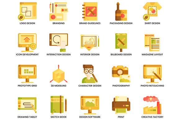 80 Creative Design Icons | Caramel in Icons - product preview 1