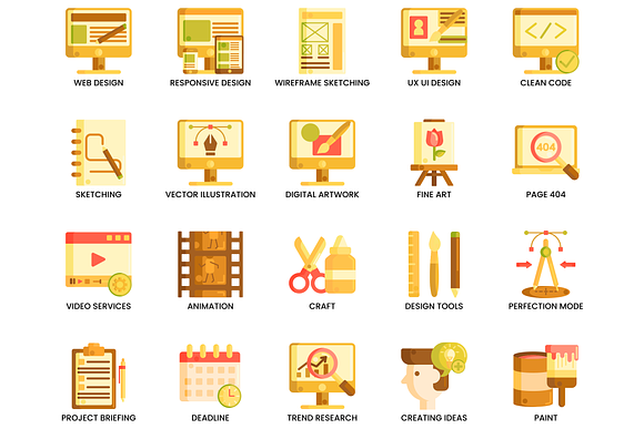 80 Creative Design Icons | Caramel in Icons - product preview 4