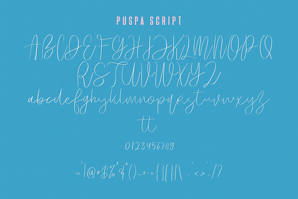 Puspa Script Font - Free Sans in Script Fonts - product preview 8
