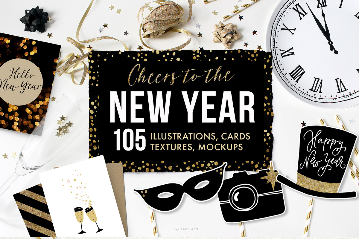Cheers to the New Year set in Illustrations - product preview 8