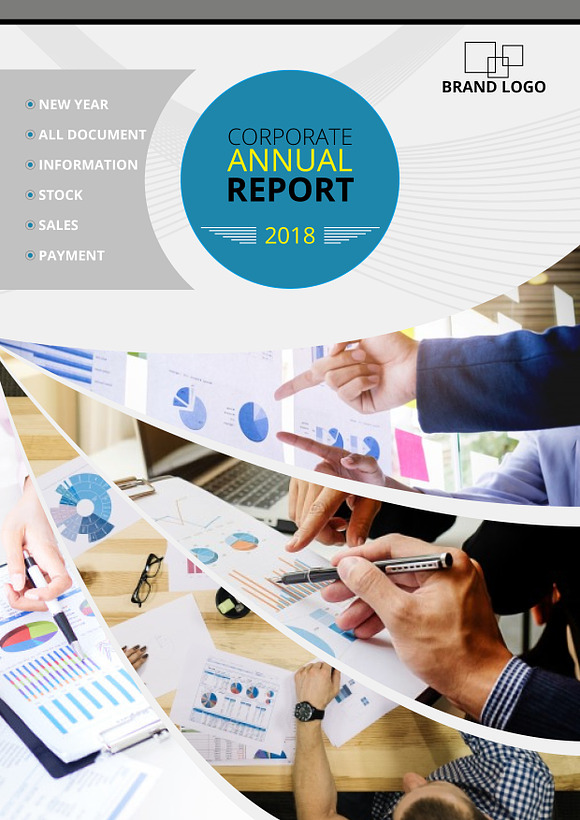 ANNUAL REPORT COVER DESIGN A4 SIZE in Flyer Templates - product preview 1