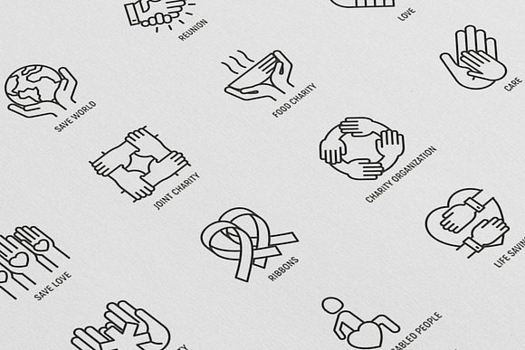 Charity | 16 Thin Line Icons Set in Icons - product preview 7