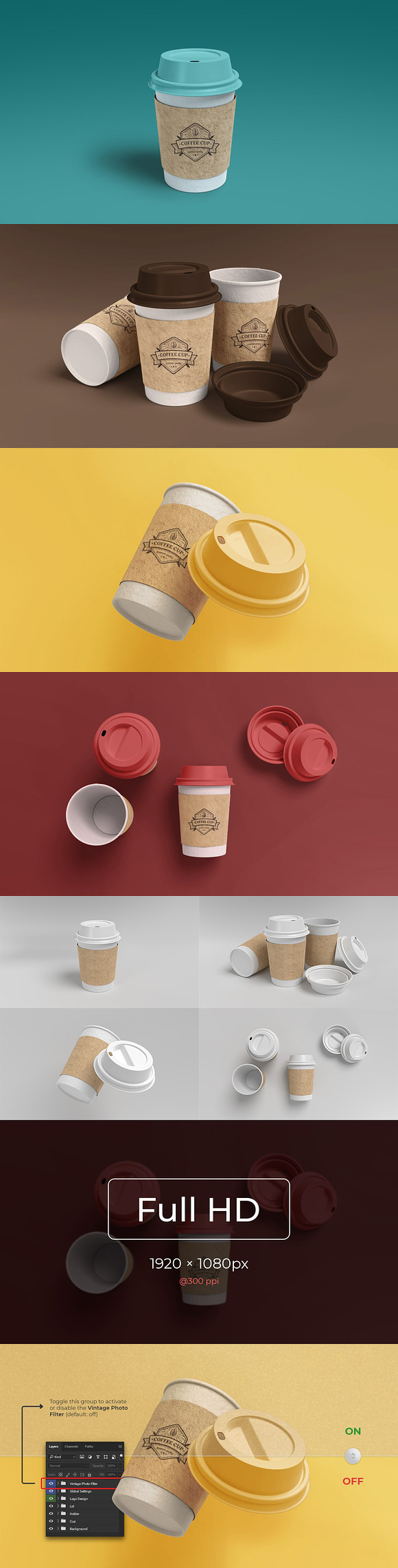 Photorealistic Coffee Cup Mockups in Product Mockups - product preview 1