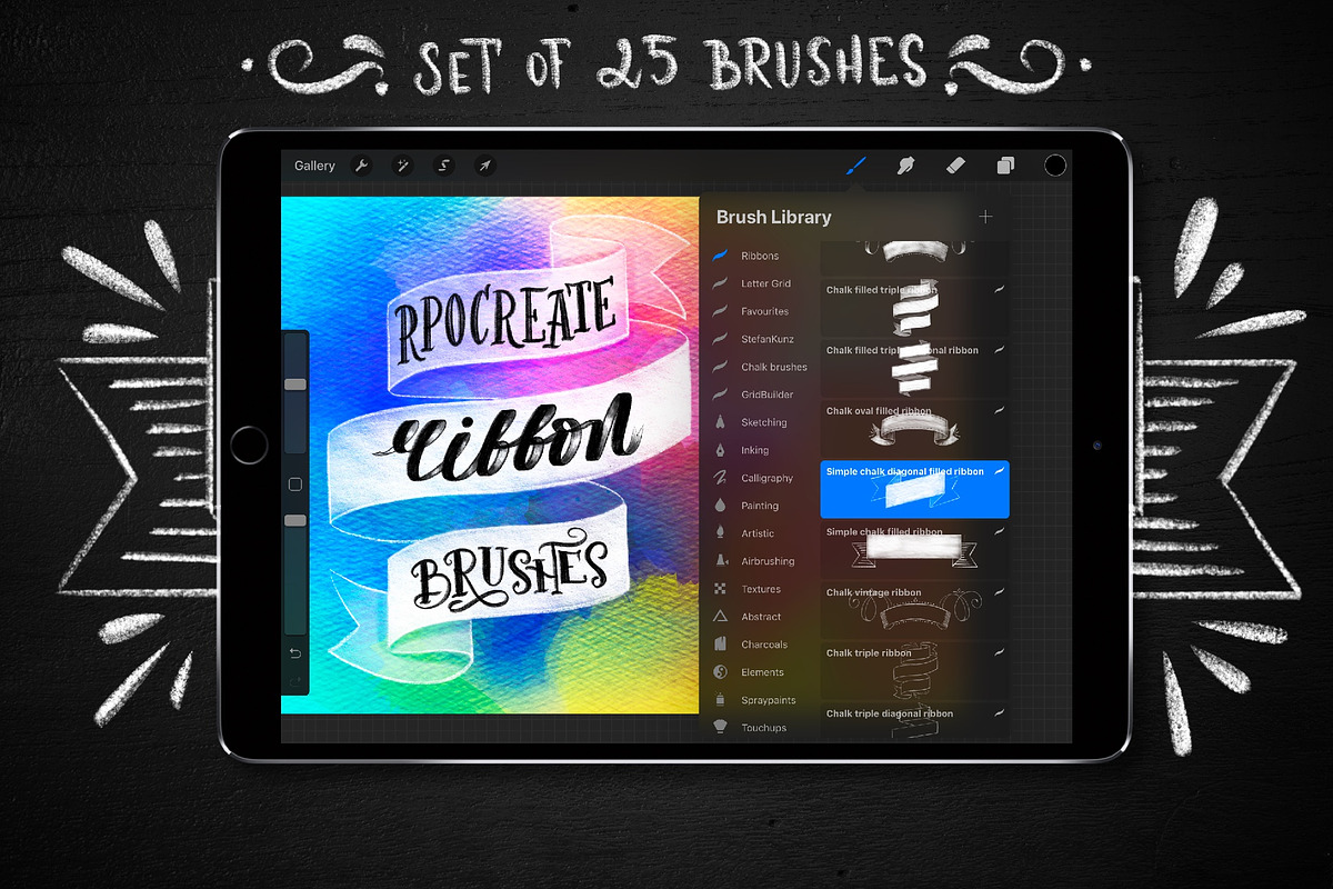 Procreate Ribbon brushes in Photoshop Brushes - product preview 8