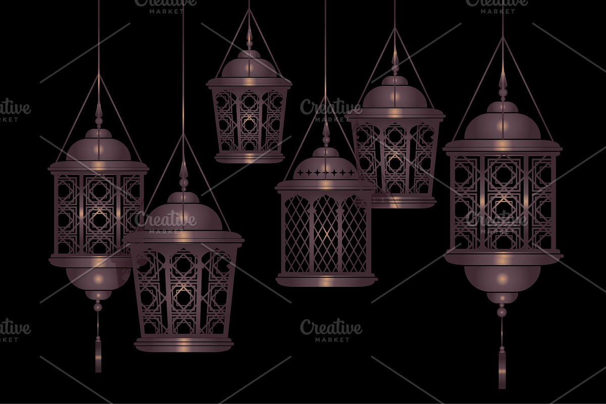raya lantern vector/illustration in Illustrations - product preview 8