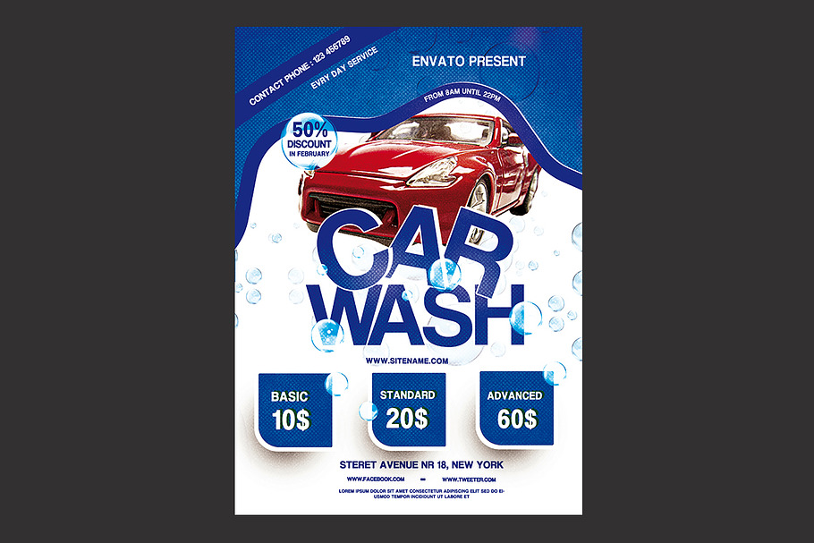 Car Wash Flyer  in Flyer Templates - product preview 8