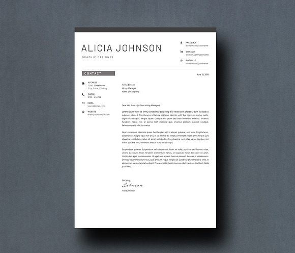 Resume Template 3 Pages in Resume Templates - product preview 5