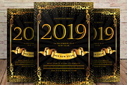 2019 New Year Party Flyer Templates