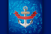 anchor with hand-drawn elements