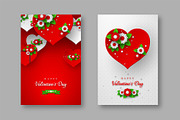 Valentines day holiday posters.