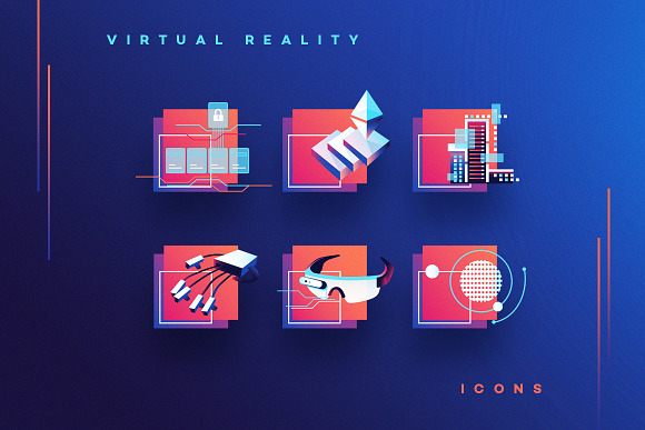 VR Icons and Typography in Neon Icons - product preview 9