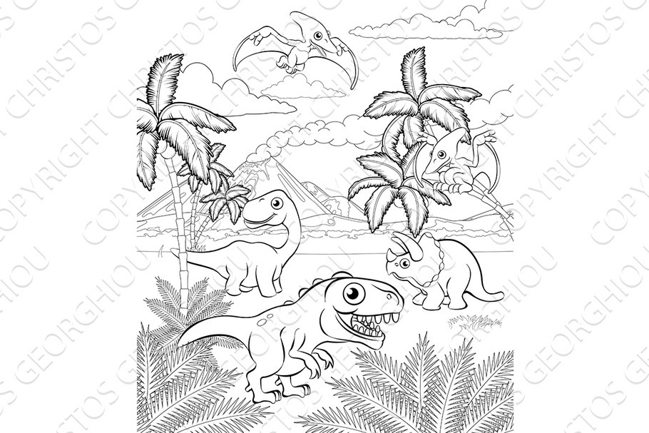 Dinosaur Cartoon Prehistoric
