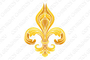 Fleur De Lis Gold Graphic Design