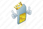 Sim Card Mobile Phone King Cartoon