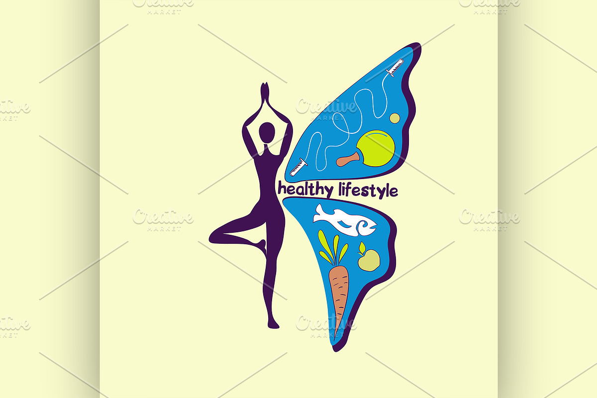 Healthy lifestyle symbol in Illustrations - product preview 8