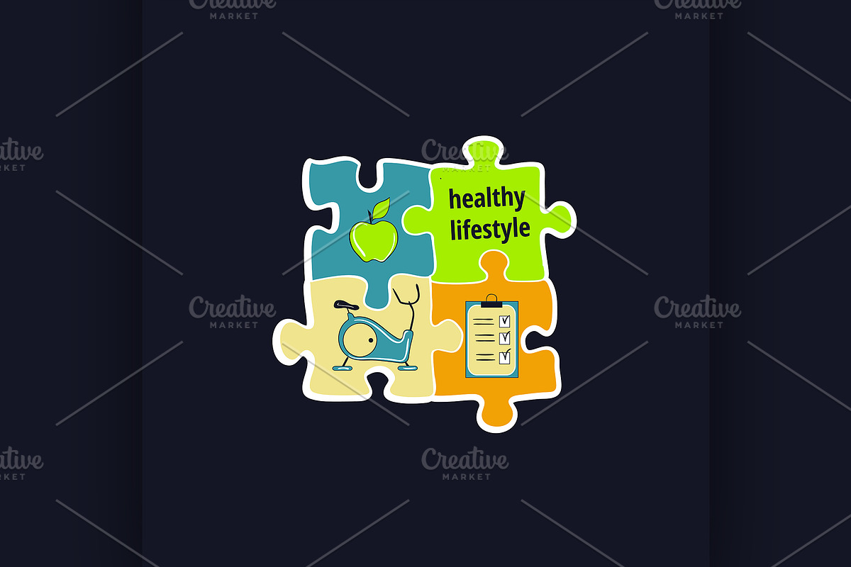 Healthy lifestyle symbol in Illustrations - product preview 8