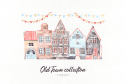 Watercolor Old town | House | Home